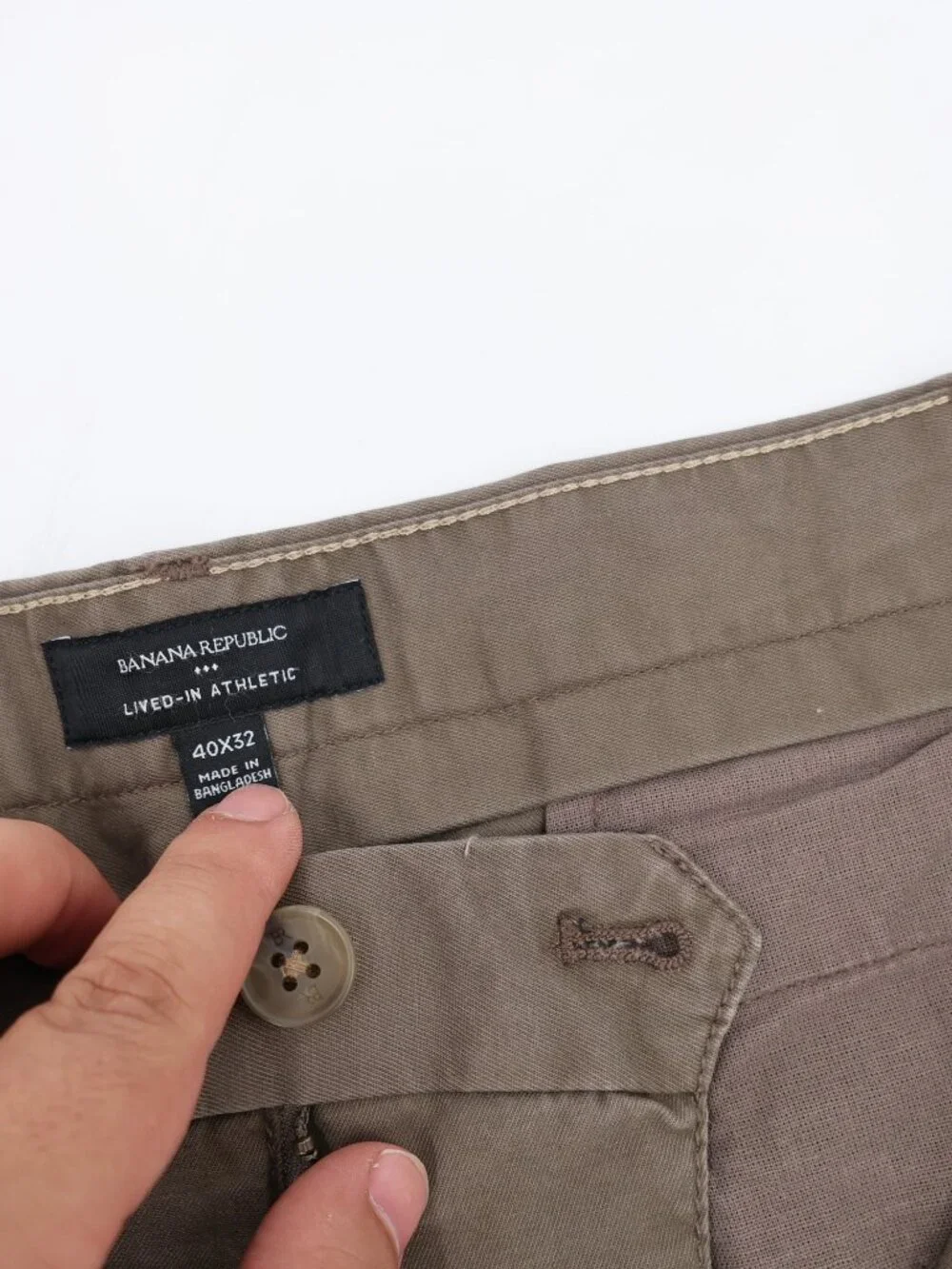 NWT Banana Republic Pants Mens 40 L31.5 Khaki Lived In Chino Athletic Fit Casual